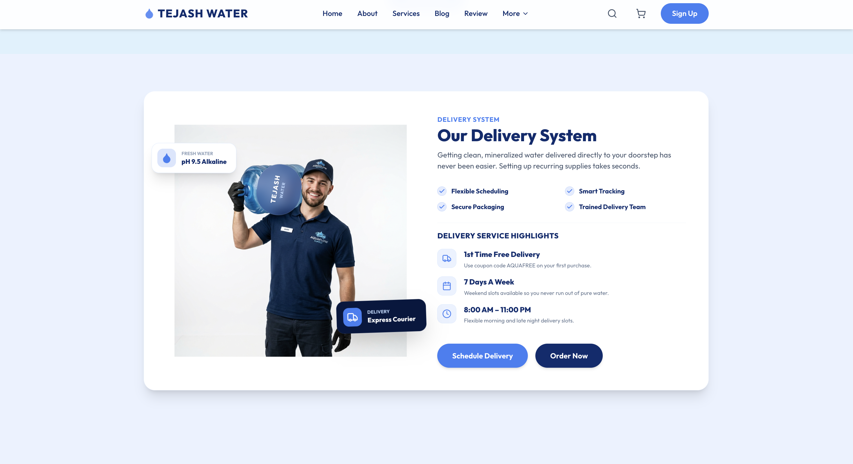 Water delivery services